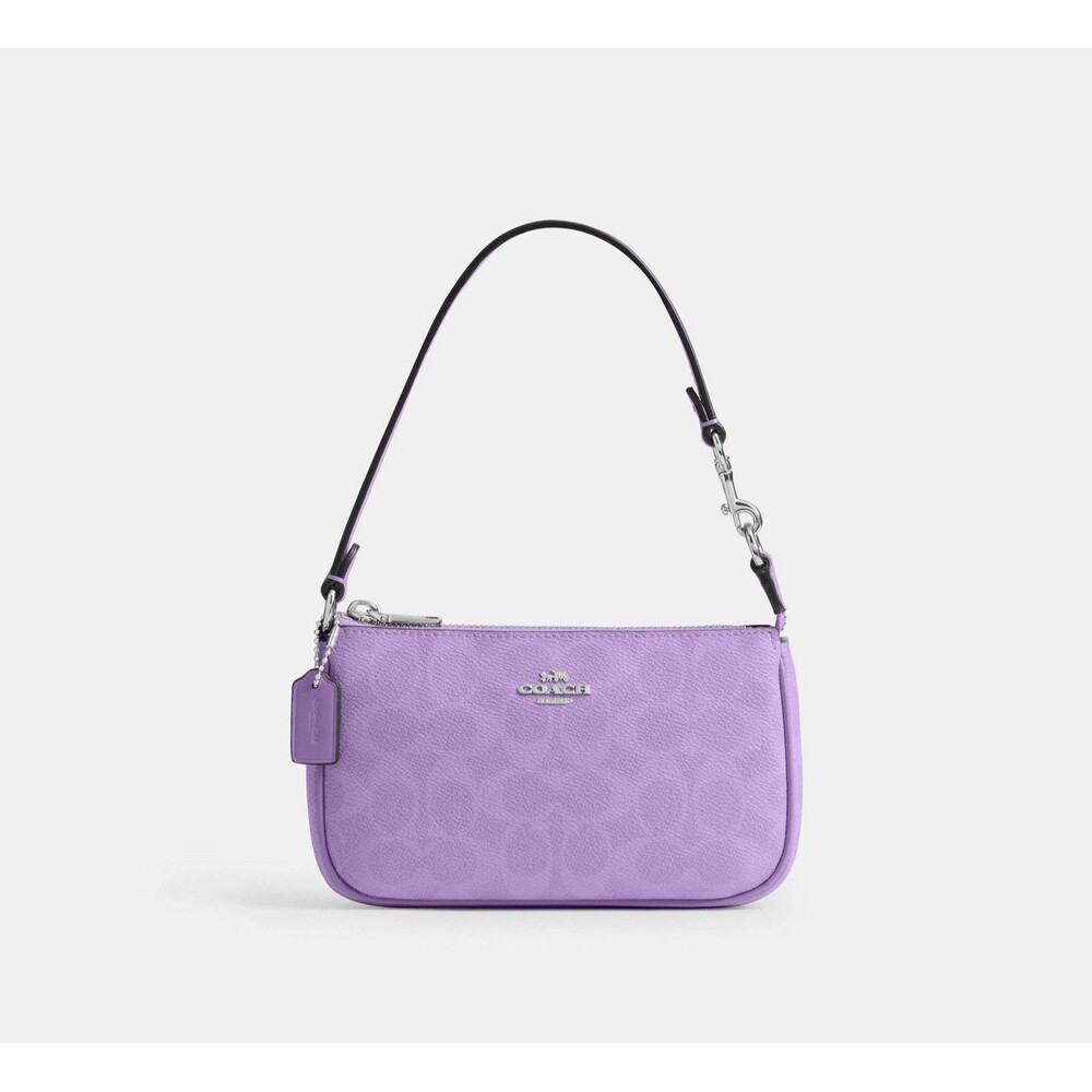 COACH Iris Nolita 19 Signature Canvas NWT Purple - Picture 3 of 12